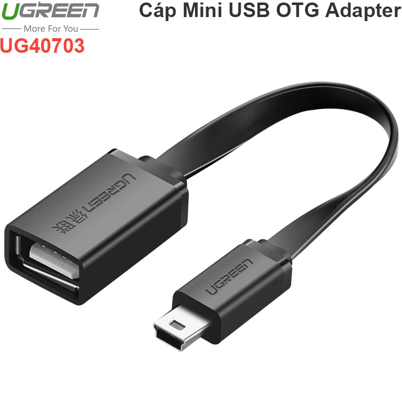 Cáp Mini USB OTG dùng chuyển tín hiệu USB flash trên xe hơi TAB Smartphone UGREEN 40703 - Phụ Kiện Điện Tử Việt Nam mini usb otg ugreen