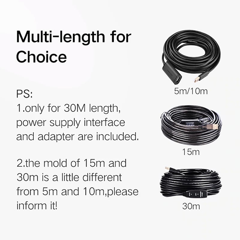 Cáp nối dài USB 2.0 UGREEN 5M 10M 15M 20M 25M 30M có IC khuếch đại - Phụ Kiện Điện Tử Việt Nam day cap usb noi dai ugreen