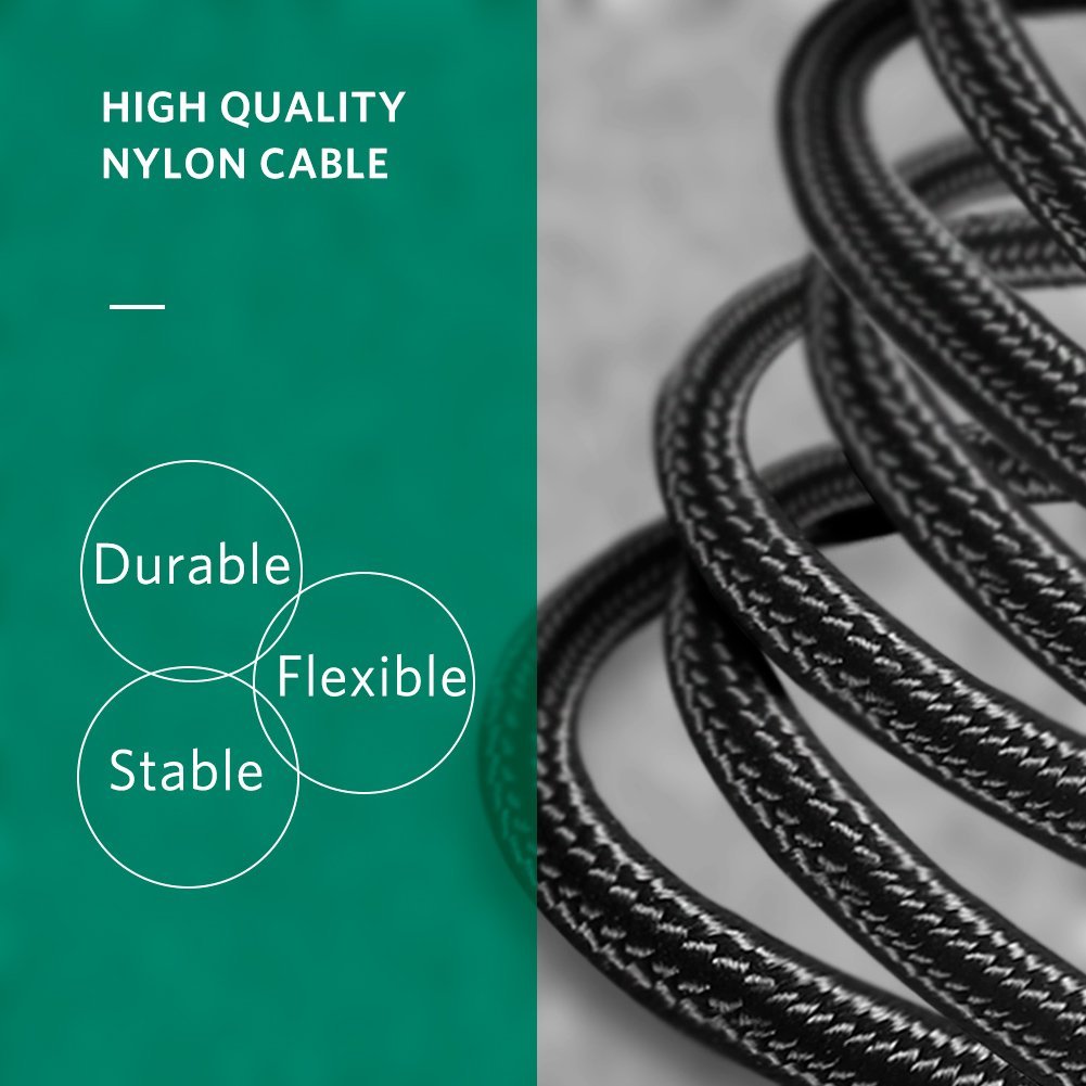 Cáp audio 3.5mm ra 2 đầu AV RCA lõi đồng tinh khiết OFC bọc nilon chống rối Ugreen 0.5M | 1M | 1.5M | 3M | 5M - Phụ Kiện Điện Tử Việt Nam audio 3.5mm ra 2 dau hoa sen av ugreen