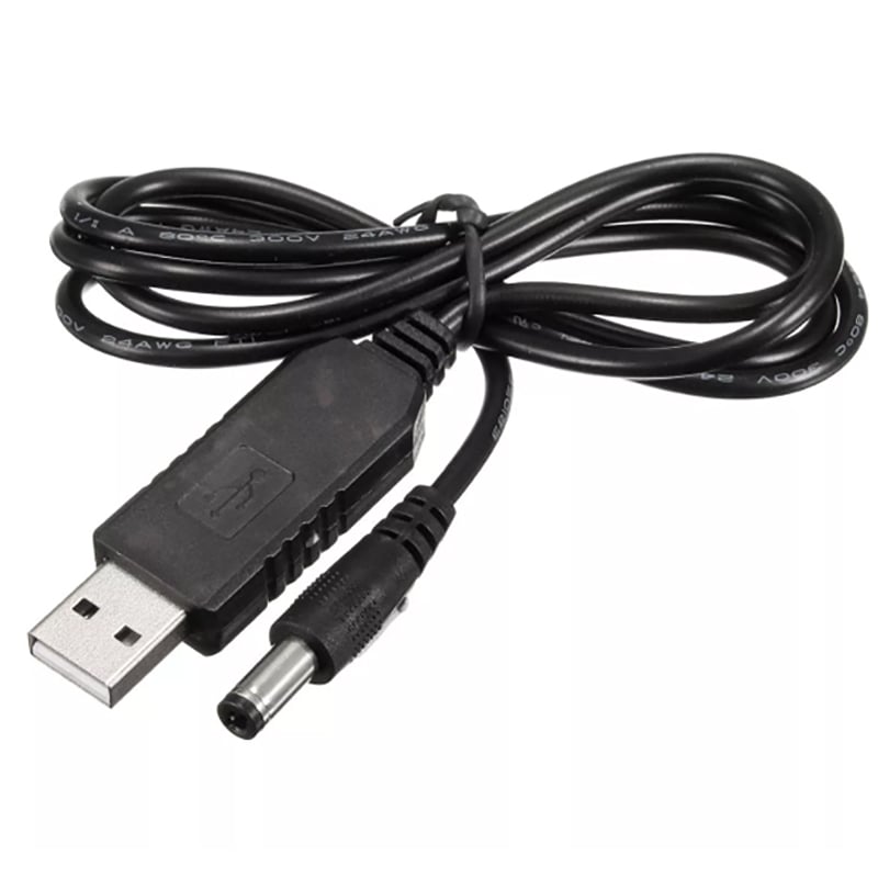 Cáp chuyển nguồn USB 5V ra DC 12V 1A chuẩn cắm 5.5x2.5mm 90Cm - Phụ Kiện Điện Tử Việt Nam cap usb 5v ra 12v dc