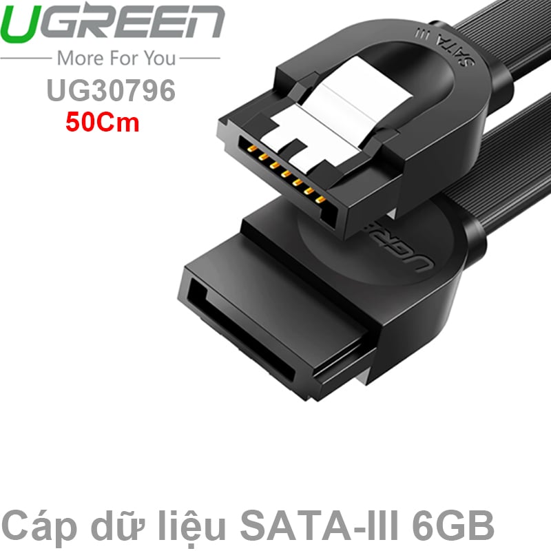 Cáp dữ liệu SATA-III 6GB mỏng dẹt 50Cm Ugreen 30796 (thẳng) - Phụ Kiện Điện Tử Việt Nam ugreen 30796 cap sata-iii