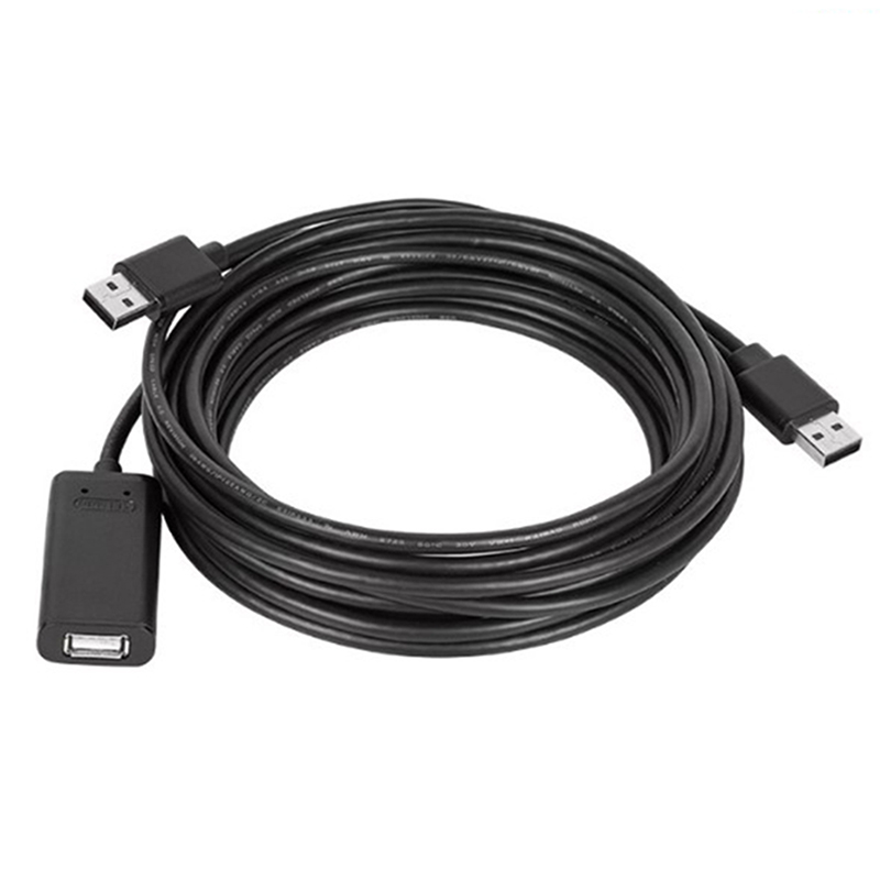 Cáp nối dài USB 2.0 AM-AF 1 đầu đực 1 đầu cái 10 mét có cấp nguồn UNITEK Y-278 - Phụ Kiện Điện Tử Việt Nam cap usb noi dai 5 mét unitek y-278