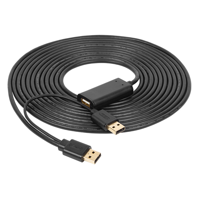Cáp nối dài USB 2.0 AM-AF 1 đầu đực 1 đầu cái 10 mét có cấp nguồn UNITEK Y-278 - Phụ Kiện Điện Tử Việt Nam cap usb noi dai 5 mét unitek y-278