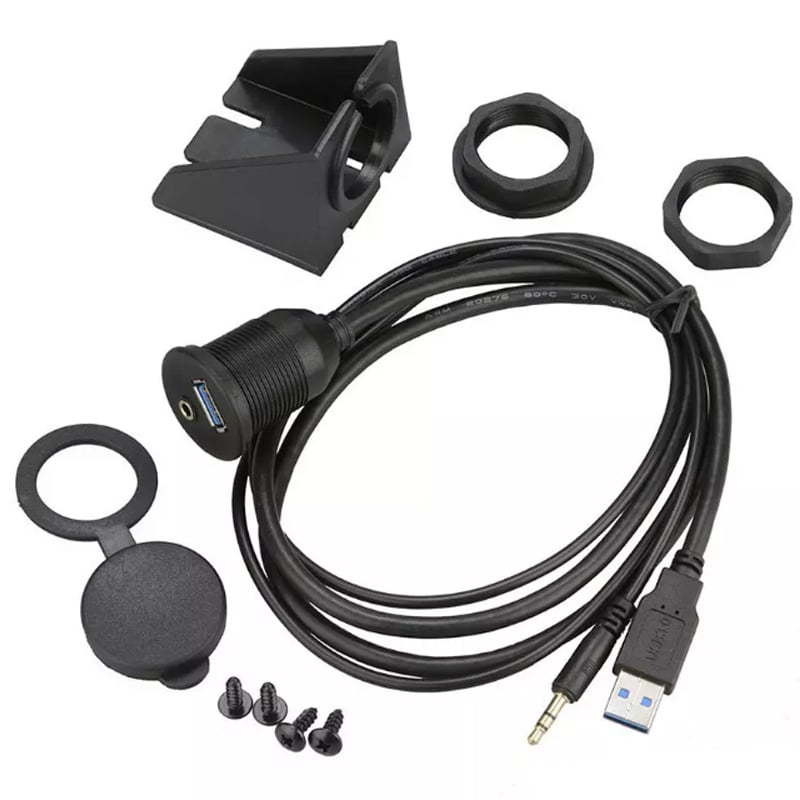 Cáp nối dài USB 3.0 Audio 3.5mm 1 mét lắp bảng điều khiển 1 cổng - USB 3.0 Flush Mount Cable 1 port with Audio 3.5mm female - Phụ Kiện Điện Tử Việt Nam cap noi dai usb 3.0 + audio 1 met lap bang dieu khien