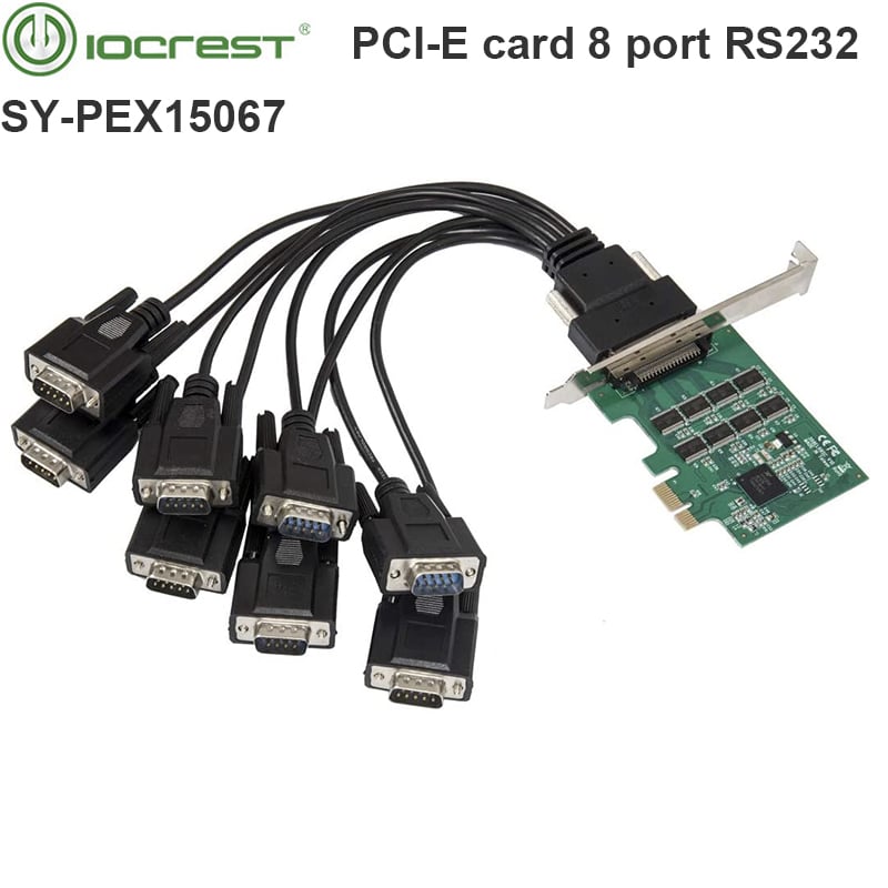 Cạc PCI-E sang 8 cổng RS232 DB9 IOCREST SY-PEX15067 - Phụ Kiện Điện Tử Việt Nam cac pci-e sang 8 cong rs232 iocrest
