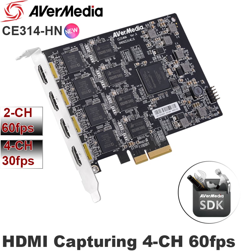 Card thu hình 4 đầu vào HDMI - Cạc ghi hình HDMI 4-CH 1080P 60fps SDK Designed Avermedia CE314-HN - Phụ Kiện Điện Tử Việt Nam car ghi hinh hd 4 kenh dau vao avermedia ce314-hn