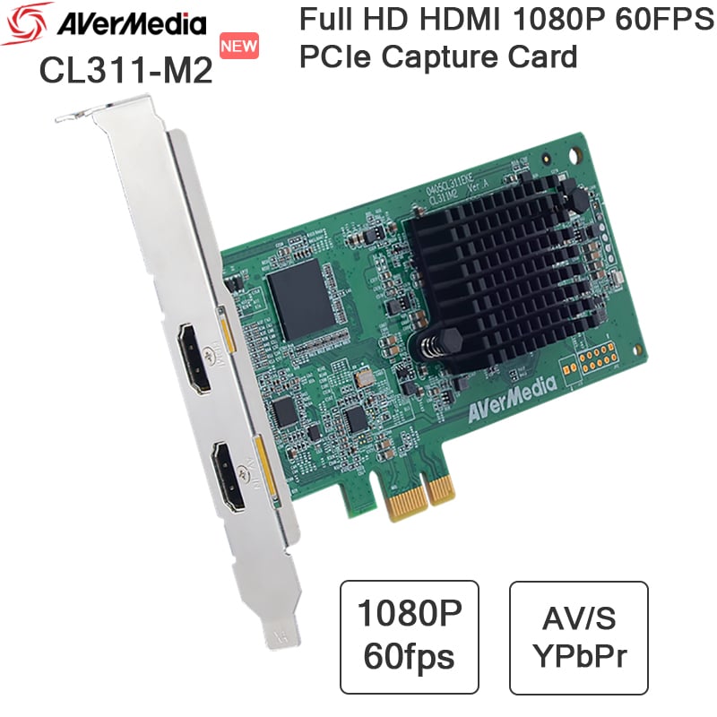 Card PCI-E sang HDMI AV S-Video Component full HD 1080P 60fps - Cạc thu hình cho máy tính bàn cắm khe PCI AverMedia CL311-M2 - Phụ Kiện Điện Tử Việt Nam card ghi hinh hdmi av sideo composite avermedia cl311m2