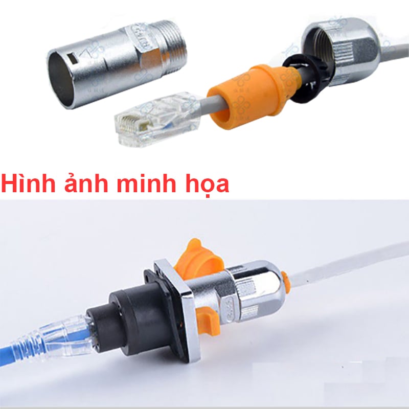 Giắc cắm đầu chụp mạng RJ45 vỏ nhôm chống nước IP67 Gorizon GZ802M-CR/CR - Phụ Kiện Điện Tử Việt Nam GZ802M-CR dau chup mang chong nuoc ip67