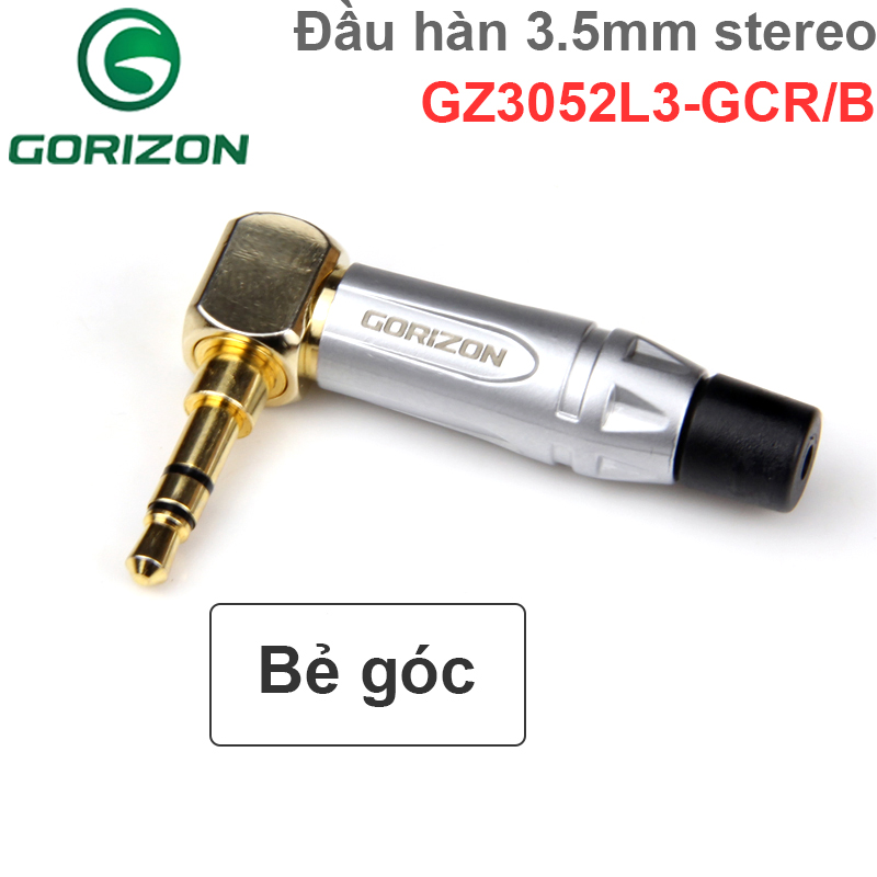 Đầu hàn giắc cắm audio 3.5mm stereo 3 nấc 5mm bẻ góc Gorizon GZ3502L3-GC/R - Phụ Kiện Điện Tử Việt Nam dau han cong 3,5mm vuong goc