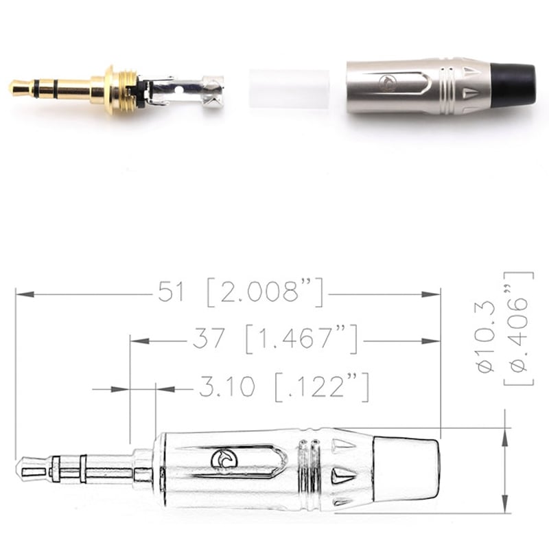 Đầu hàn giắc cắm âm thanh 3.5mm cỡ nhỏ mạ vàng Coraon LCS3G (1 chiếc) - Phụ Kiện Điện Tử Việt Nam dau han 3.5mm coraon