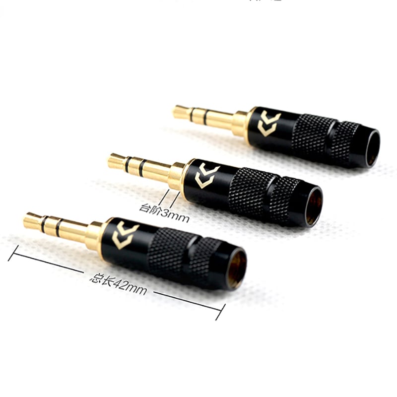 Đầu hàn jack cắm 3.5mm 3 nấc thẳng & bẻ góc Copper Colour CR-3.5 mạ vàng - Phụ Kiện Điện Tử Việt Nam dau han audio 3.5mm be goc