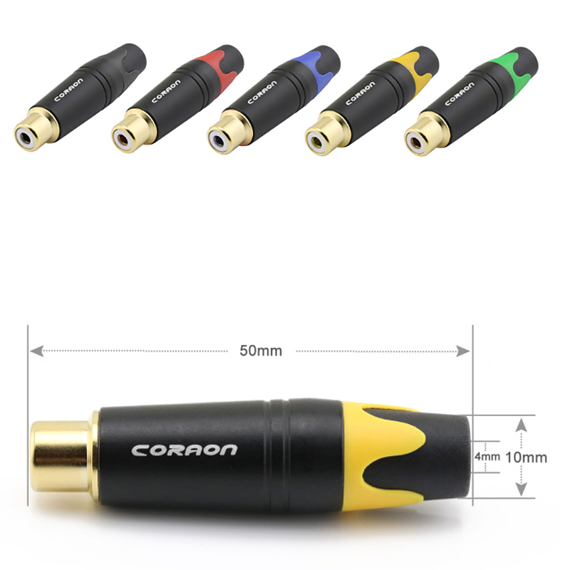 Đầu hàn jack cắm AV/RCA cái female cho thiết bị âm thanh mạ vàng 24K Coraon Z-373-FBG - Phụ Kiện Điện Tử Việt Nam dau han jack cam av rca video coraon cong cái