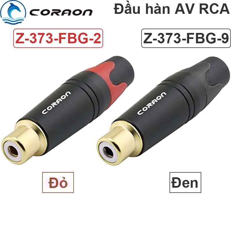 Đầu hàn jack cắm AV/RCA cái female cho thiết bị âm thanh mạ vàng 24K Coraon Z-373-FBG - Phụ Kiện Điện Tử Việt Nam dau han cong av rca cai coraon
