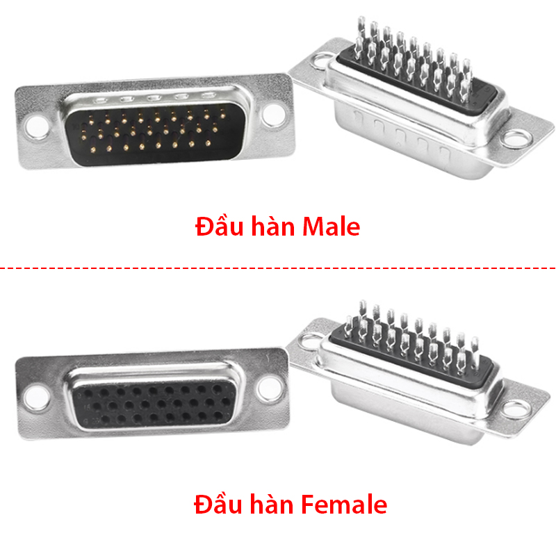 Đầu hàn vỏ ốp DB26 Female Đầu hàn DB26 Male (1 chiếc) - Phụ Kiện Điện Tử Việt Nam dau han jack cam db26