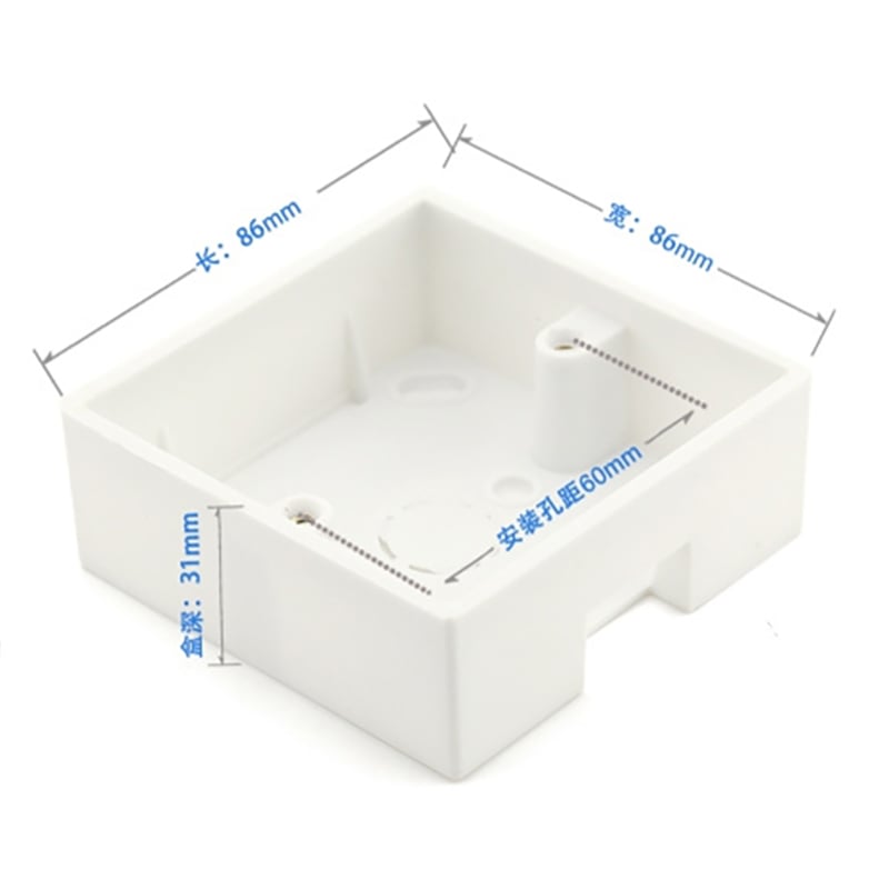 Đế nhựa vuông âm tường cho nhân mặt Coraon 86MH - Phụ Kiện Điện Tử Việt Nam de nhua am tuong coraon 86mh