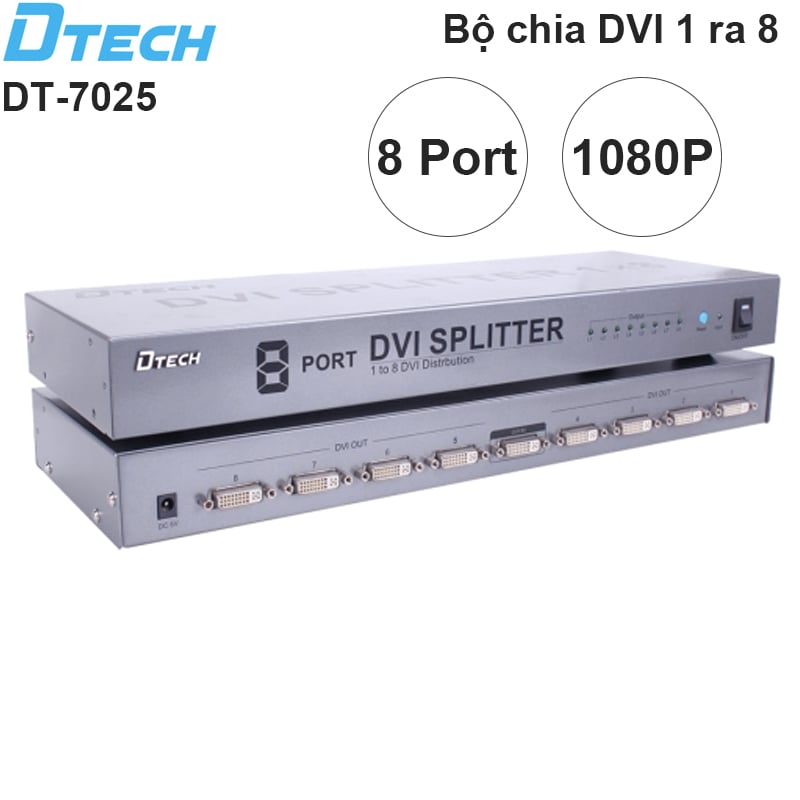 bo chia dvi 1 ra 8 dtech dt-7025