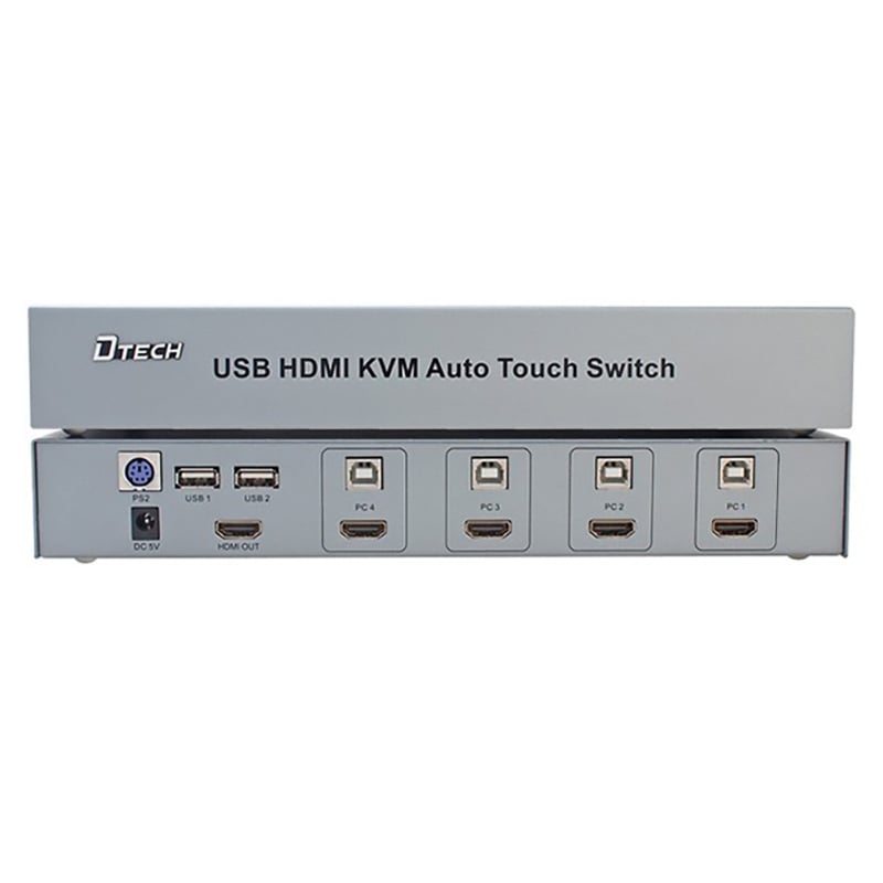 KVM Switch HDMI 4 ra 1 hỗ trợ fullHD, 3D Dtech DT-8141 - Phụ Kiện Điện Tử Việt Nam bo kvm 4 cong dtech dt-8141
