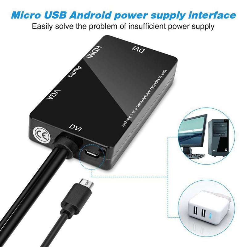 DVI Audio ra HDMI-DVI-VGA converter audio 3.5mm 25Cm CableDeconn 1080P - Phụ Kiện Điện Tử Việt Nam DVI ra hdmi vga dvi audio cabledeconn