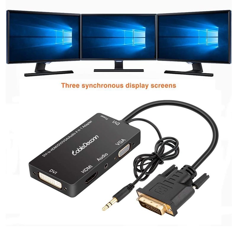 DVI Audio ra HDMI-DVI-VGA converter audio 3.5mm 25Cm CableDeconn 1080P - Phụ Kiện Điện Tử Việt Nam DVI ra hdmi vga dvi audio cabledeconn