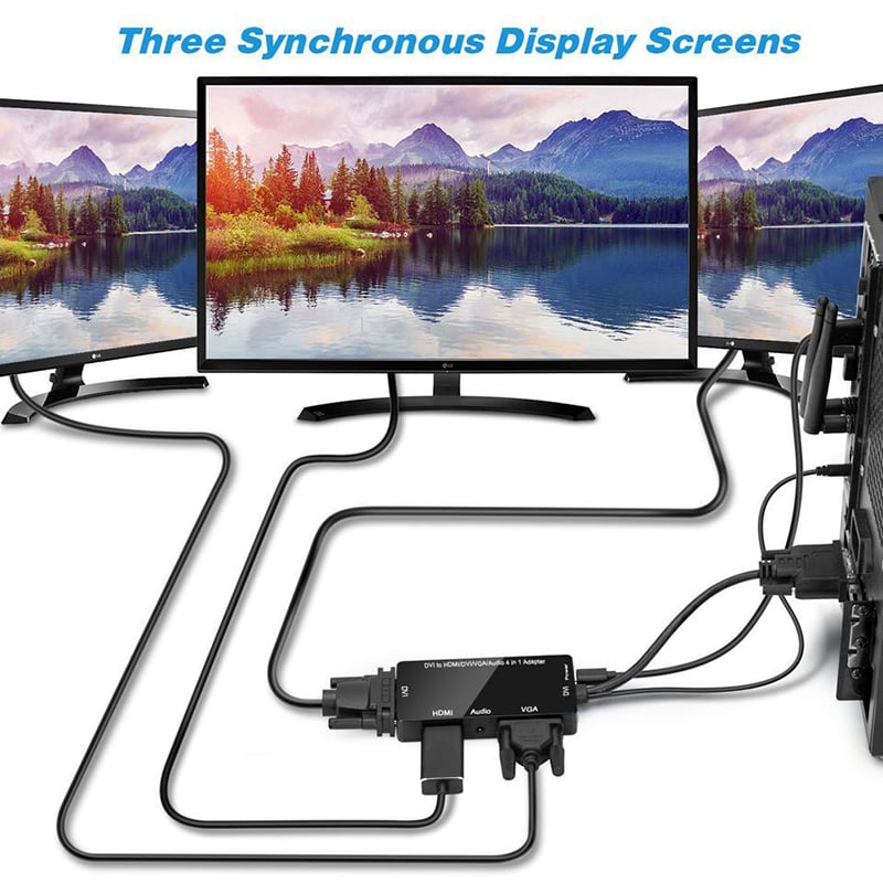 DVI Audio ra HDMI-DVI-VGA converter audio 3.5mm 25Cm CableDeconn 1080P - Phụ Kiện Điện Tử Việt Nam DVI ra hdmi vga dvi audio cabledeconn