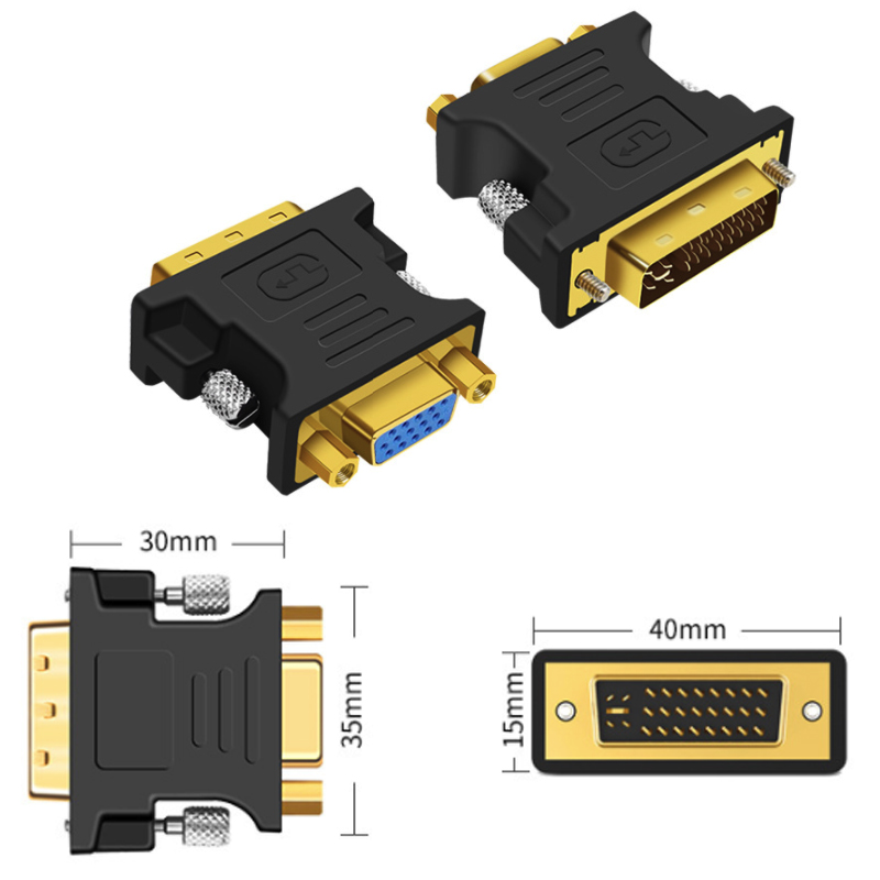 Đầu đổi DVI I 24+5 sang VGA 1080P Veggieg D5A - Phụ Kiện Điện Tử Việt Nam dvi sang vga veggieg d5a