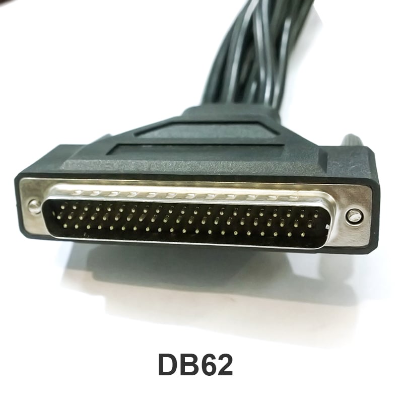 Cáp chuyển DB62 male sang 8 cổng DB9 RS232 dùng cho card PCI-E 8 cổng RS232 Syba FG-EMT09A - Phụ Kiện Điện Tử Việt Nam cap db62 ra 8 cong com db9