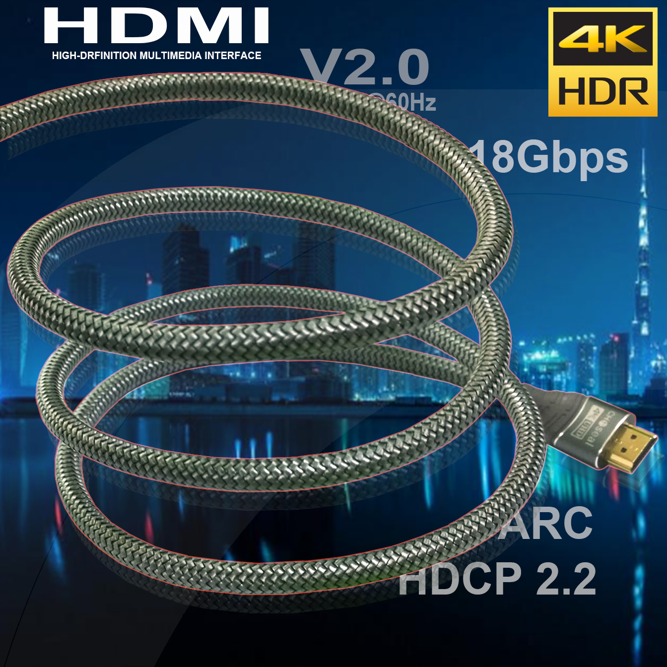 Cáp HDMI 2.0 4K60Hz Ultra HD Choseal 1.5M 3M 5M 8M 10M 15M 20M - Phụ Kiện Điện Tử Việt Nam cap hdmi 2.0 4k60hz choseal