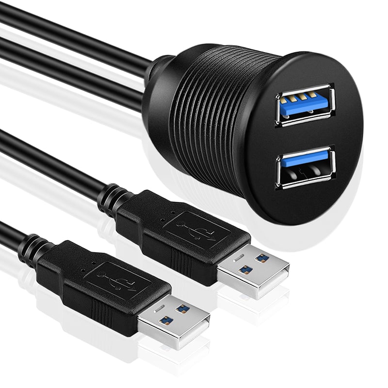 Cáp nối dài USB 3.0 1 mét lắp bảng điều khiển 2 cổng - USB 3.0 Flush Mount Cable Dual port - Phụ Kiện Điện Tử Việt Nam cap usb noi dai lap bang dien khien