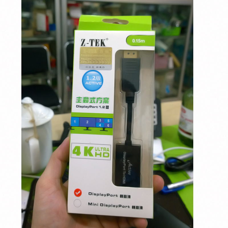 Displayport to HDMI adapter 4K 20Cm Z-TEK ZE-636 - Phụ Kiện Điện Tử Việt Nam displayport sang hdmi