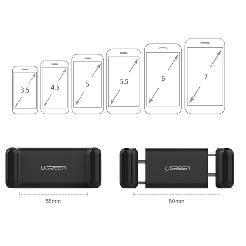 Giá để Điện thoại Smartphone trên ô tô kẹp cửa CD UGREEN 40891 - Phụ Kiện Điện Tử Việt Nam gia do smartphone tren xe hoi ugreen 40891