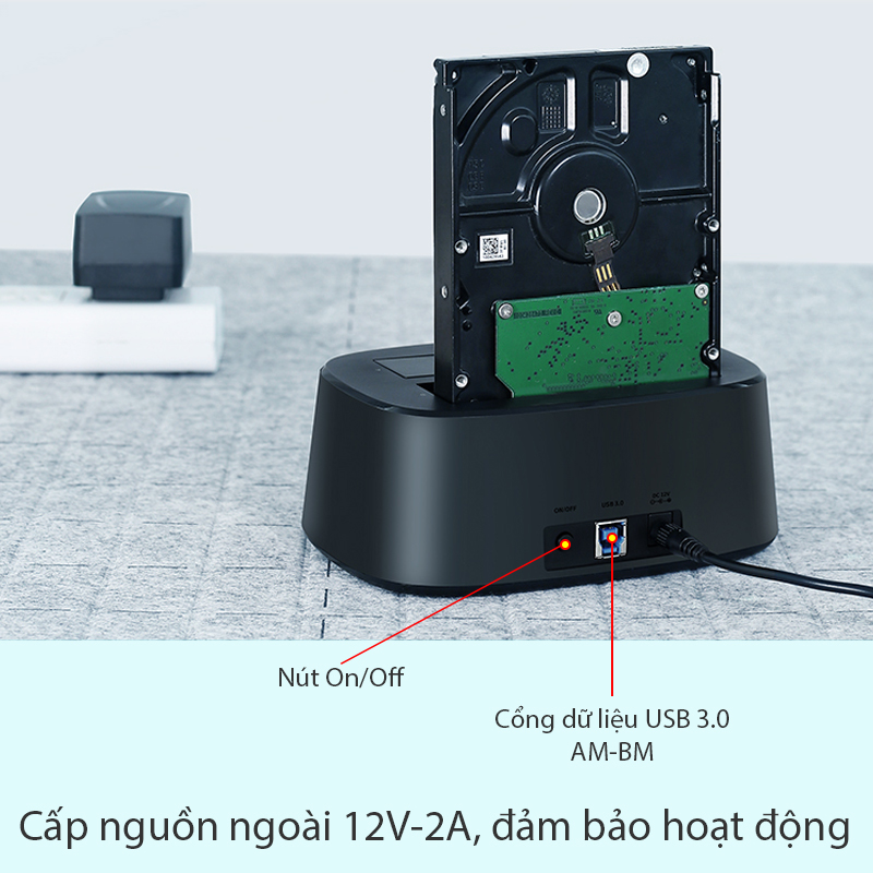 HDD dock 2 khay 2.5/3.5'' SATA-III USB 3.0 Ugreen 50742 - Phụ Kiện Điện Tử Việt Nam ugreen 50742 hdd doking 2 bay sata iii