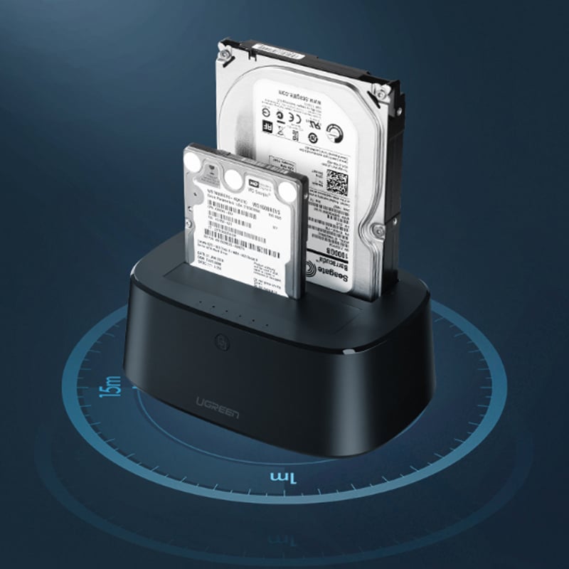 HDD dock 2 khay 2.5/3.5'' SATA-III USB 3.0 Ugreen 50742 - Phụ Kiện Điện Tử Việt Nam ugreen 50742 hdd doking 2 bay sata iii