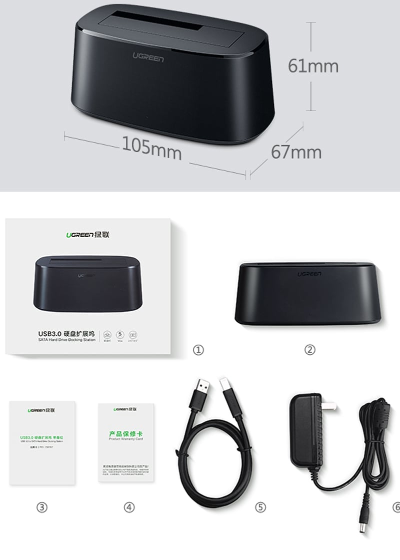 hdd docking station 1 khay ugreen 50740