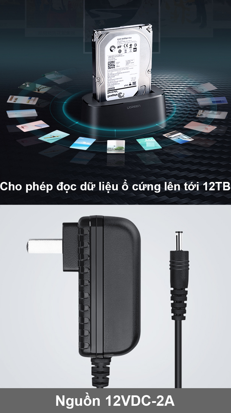 hdd docking station 1 khay ugreen 50740