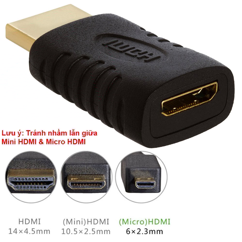 Đầu đổi HDMI đực ra Mini HDMI cái & Mini HDMI đực sang HDMI cái - Phụ Kiện Điện Tử Việt Nam dau doi mini hdmi cái sang hdmi duc