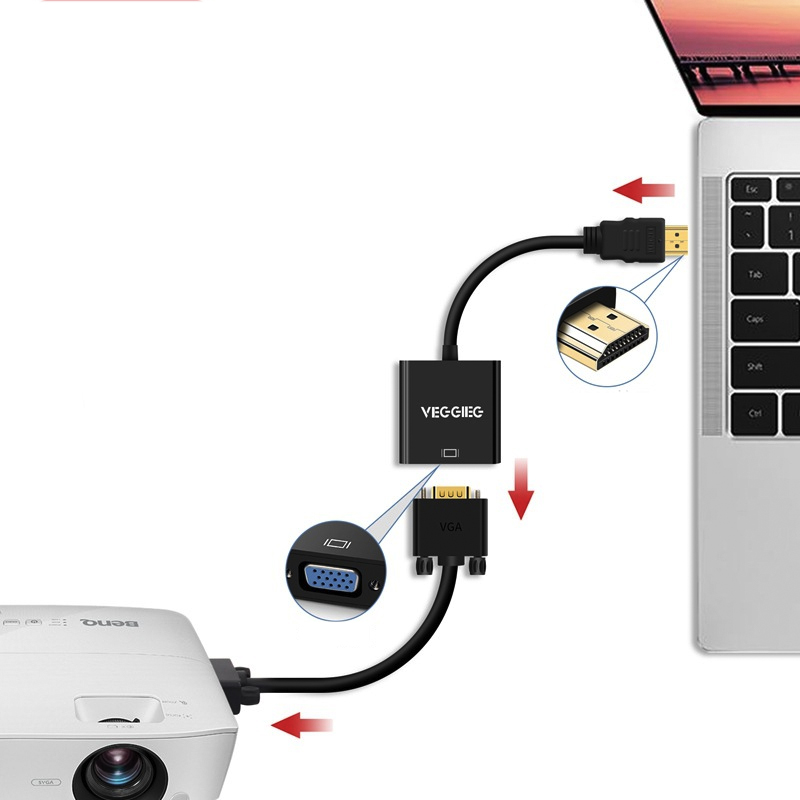 HDMI sang VGA adapter 20Cm Veggieg H-V1B - Phụ Kiện Điện Tử Việt Nam hdmi sang vga
