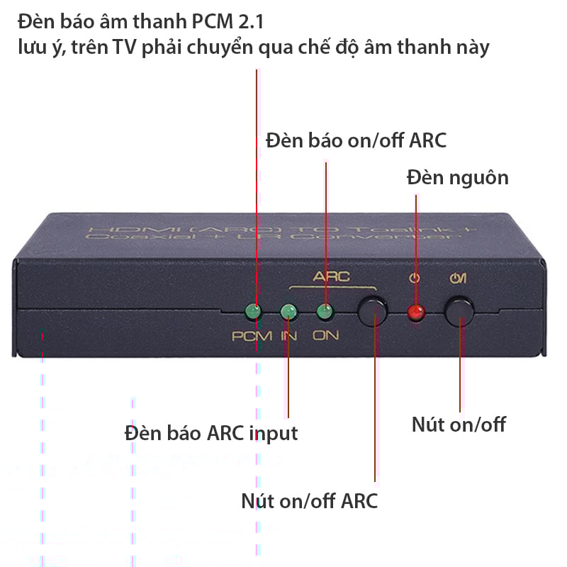 bo chuyen hdmi arc ra audio coaxial spdif rca