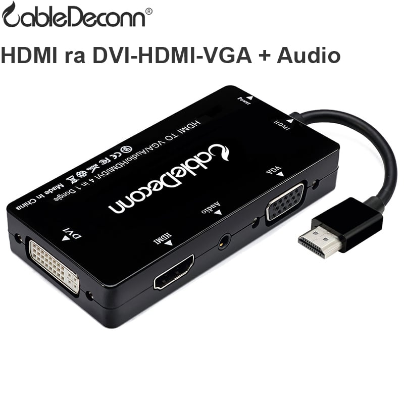HDMI ra HDMI DVI VGA audio 3.5mm converter 25Cm CableDeconn - Phụ Kiện Điện Tử Việt Nam hdmi ra hdmi vga dvi audio 3.5mm cabledeconn