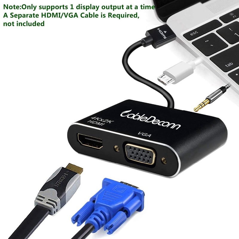 HDMI ra VGA 1080P HDMI 4K Audio 3.5mm 25Cm CableDeconn - Phụ Kiện Điện Tử Việt Nam hdmi ra vga hdmi + audio cabledeconn