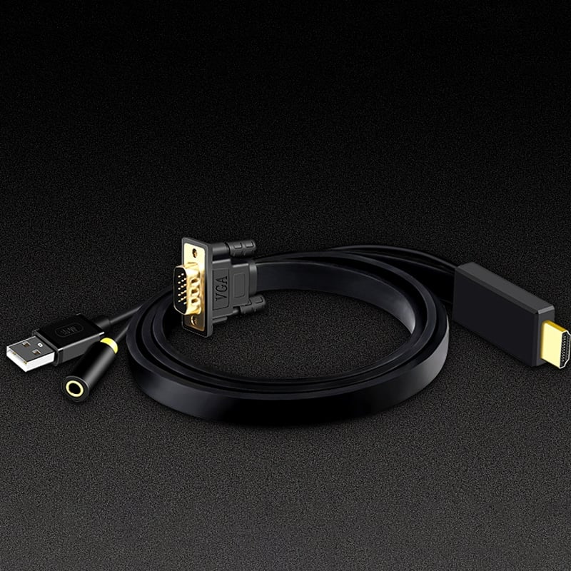 Dây cáp chuyển HDMI sang VGA + Audio 2 Mét 3 Mét 5 Mét Full HD 1080P - Phụ Kiện Điện Tử Việt Nam hdmi to vga + audio 2 met 3 met 5 met