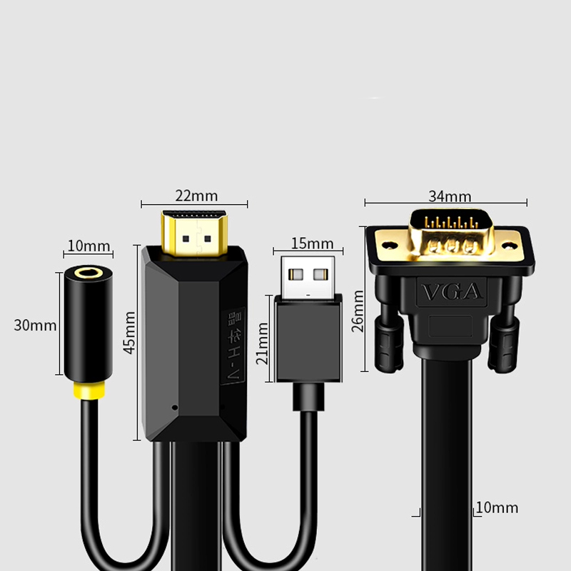 Dây cáp chuyển HDMI sang VGA + Audio 2 Mét 3 Mét 5 Mét Full HD 1080P - Phụ Kiện Điện Tử Việt Nam hdmi to vga + audio 2 met 3 met 5 met