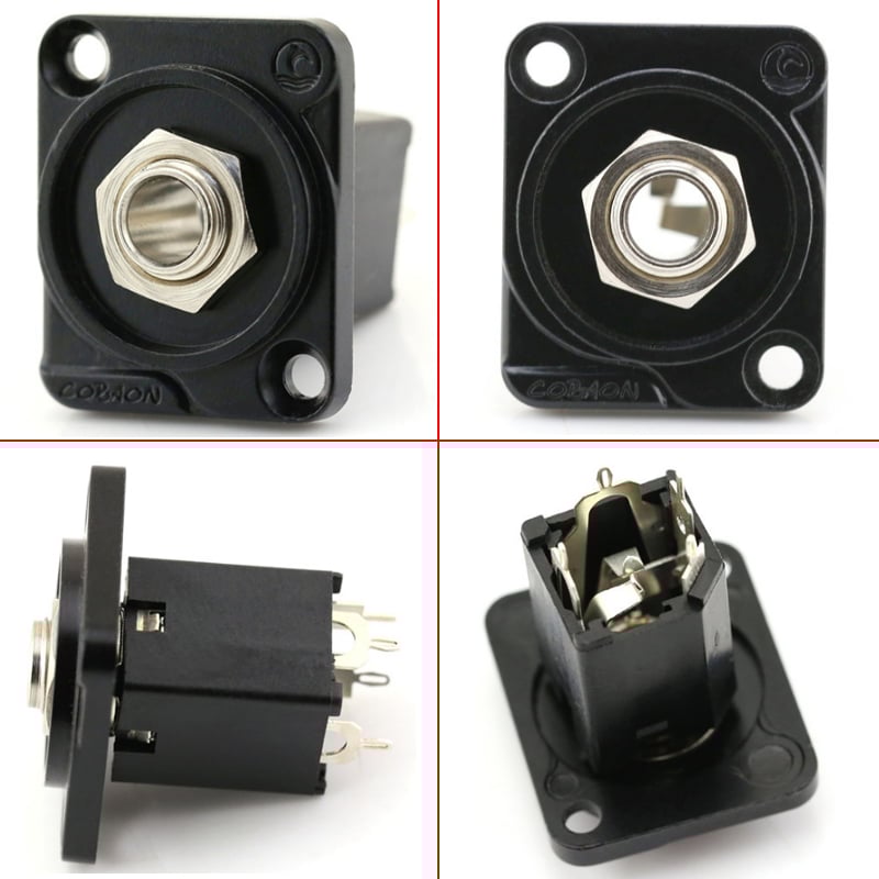 Đầu hàn jack cắm audio 6.5mm stereo Female kèm mặt bắt vít Coraon D-214 D-234TT-S - Phụ Kiện Điện Tử Việt Nam dau han jack 6.5mm stereo coraon