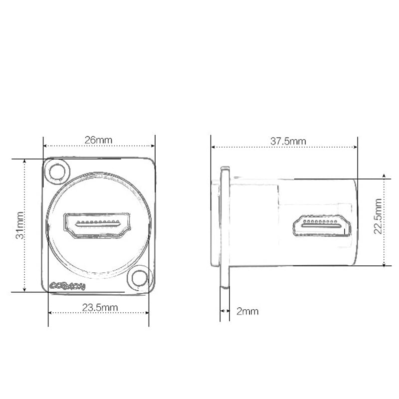 hdmi wallplate coraon lc-hdmi-b
