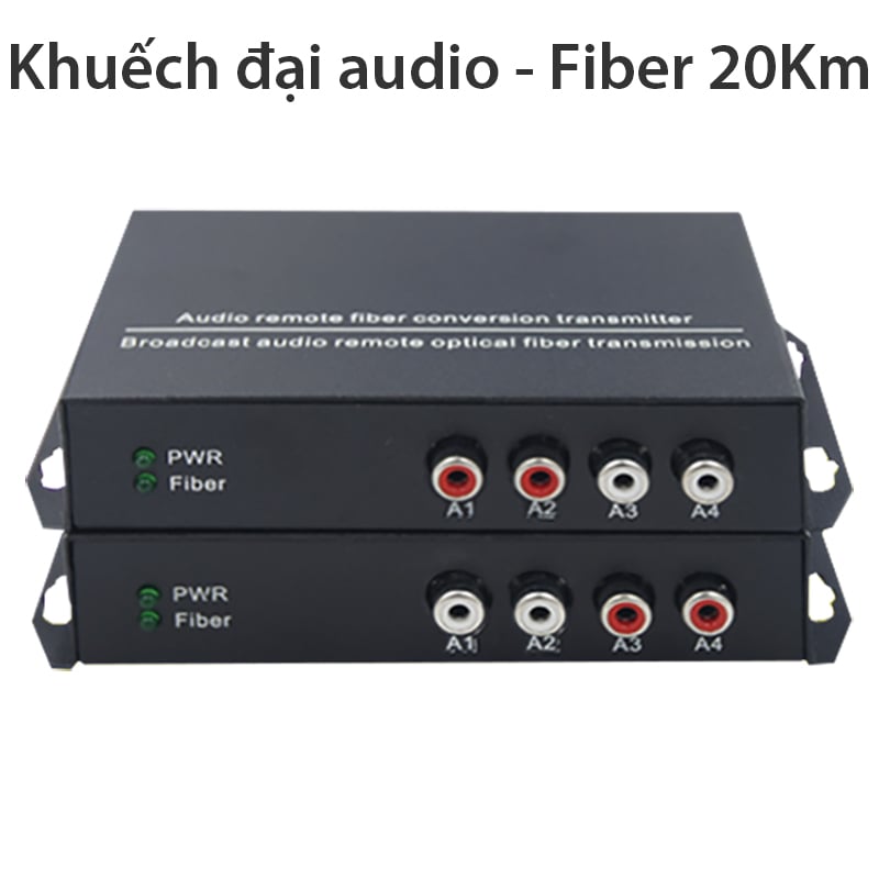 Bộ khuếch đại audio RCA 2 kênh 2 chiều qua cáp quang 20Km HM-2SA - Phụ Kiện Điện Tử Việt Nam thiet bị khuech dại av ra cap quang 20km