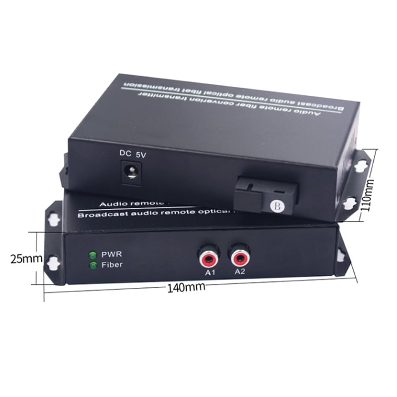 Bộ khuếch đại audio RCA 2 kênh qua cáp quang 20Km HM-2ZA - Phụ Kiện Điện Tử Việt Nam thiet bị khuech dai audio quang cap quang 20km