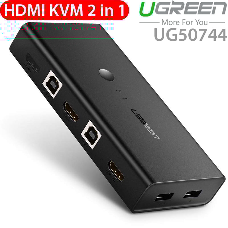 HDMI USB switch KVM 2 cổng 4K Ugreen 50744 - Phụ Kiện Điện Tử Việt Nam hdmi kvm 2 port ugreen 50744
