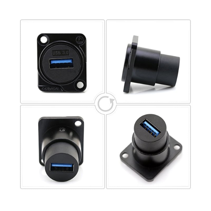 Đầu cắm USB 3.0 female kèm mặt bắt vít âm tường âm sàn LC-USB (cắm thẳng) - Phụ Kiện Điện Tử Việt Nam dau cam us 3.0 am tuong coraon