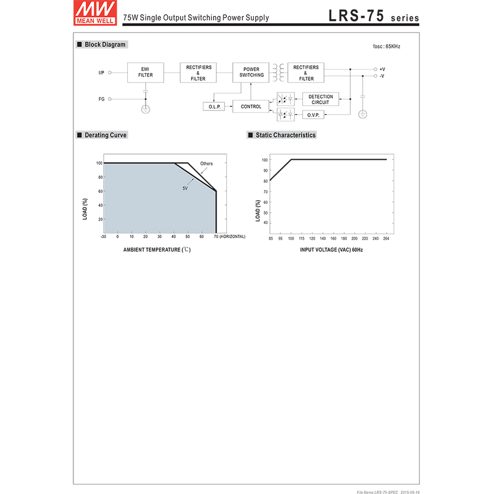 Nguồn DC LED 24V-3.2A 76.8W Meanwell LRS-75-24 - Phụ Kiện Điện Tử Việt Nam meanwell lrs-75-24