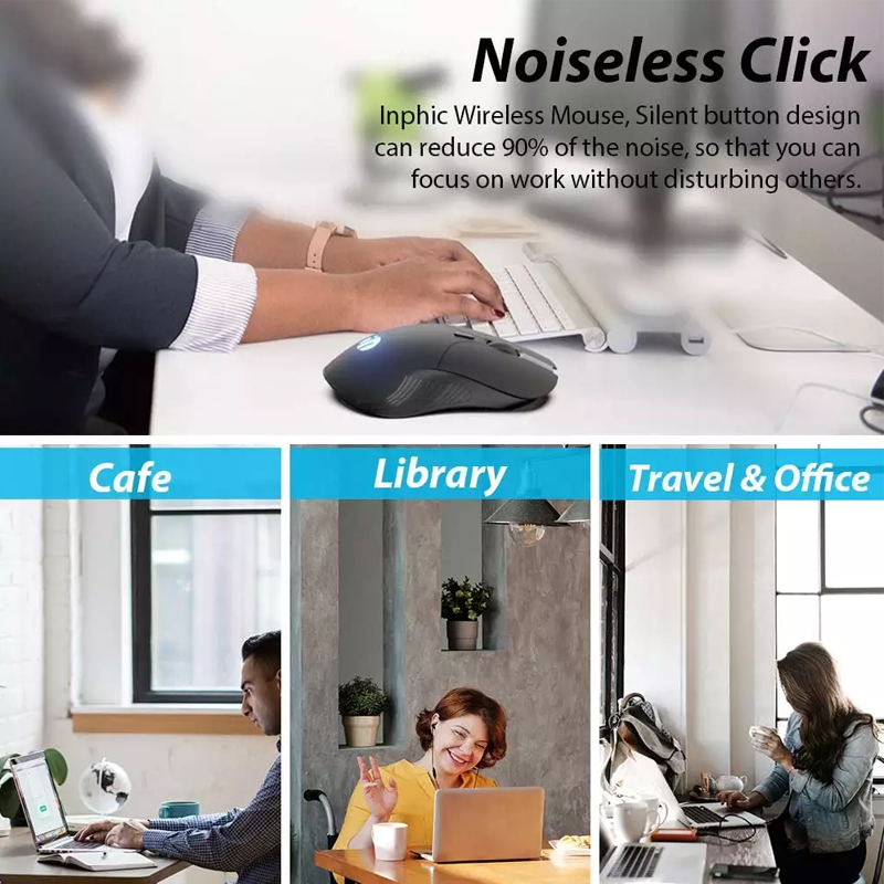 Chuột không dây 2.4GHz 1600DPI Inphic M101 - Phụ Kiện Điện Tử Việt Nam chuot khong day inphic