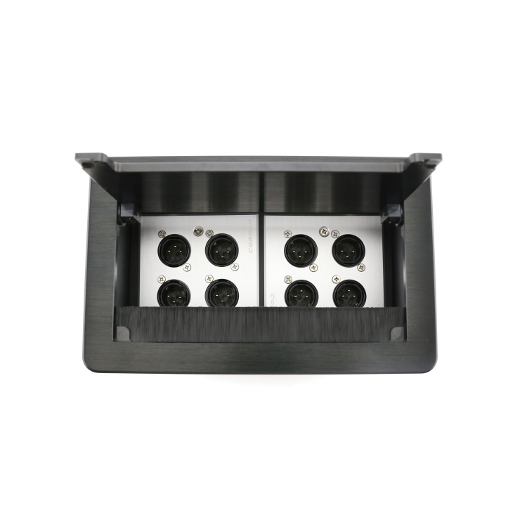 Đế ổ cắm đôi 2 khay âm sàn âm bàn có nắp đậy Coraon YQ-ZM-86-2 - Phụ Kiện Điện Tử Việt Nam de doi 2 hoc o cam coraon